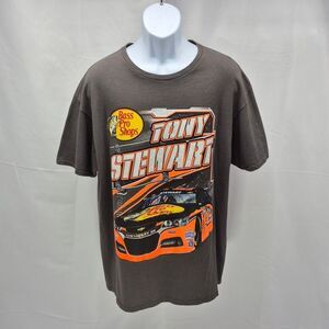 Vintage NASCAR Tony Stewart #14 Bass Pro Shops NASCAR Racing T-Shirt XL